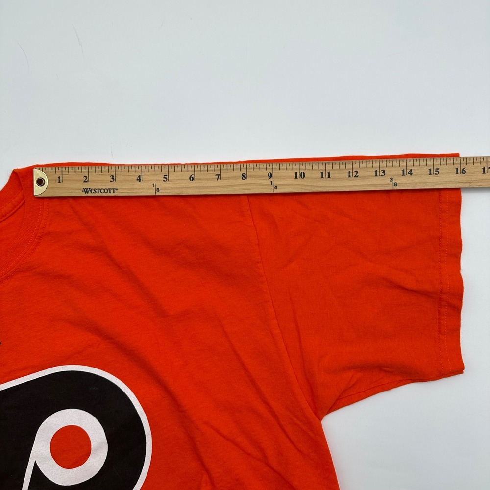 Reebok Philadelphia Flyers Jaromir Jagr 68 NHL Shirt Mens XL Orange Cotton Tee - Picture 6 of 11